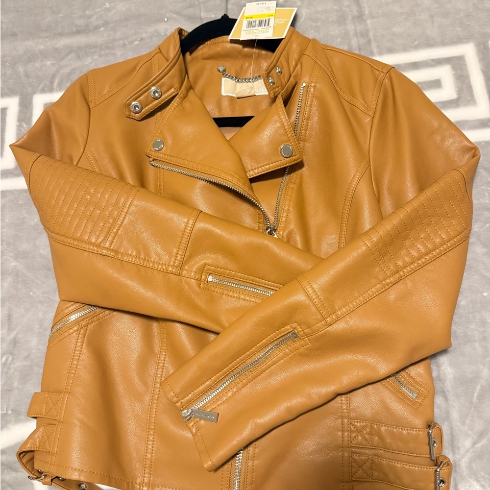 Michael Kors Camel Leather Jacket